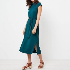 LOFT Green Midi Dress